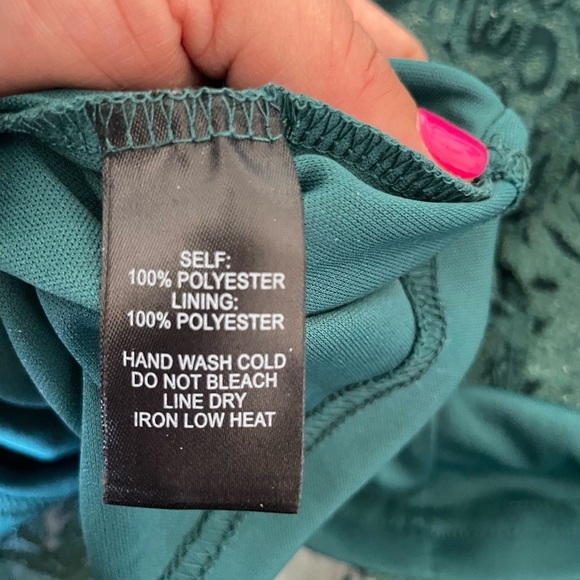 Lulus brocade embroidered Elegant Green Lace Dress - Picture 10 of 11